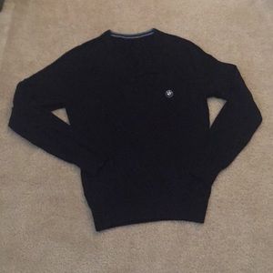 NWOT BMW Ladies V-Neck Black Sweater. Size Small.